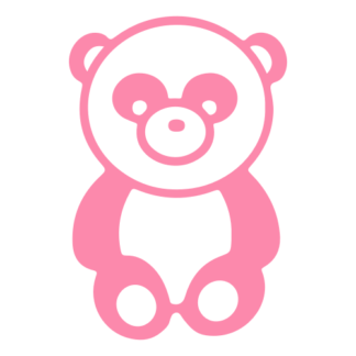 Sitting Big Nose Panda Decal (Pink)